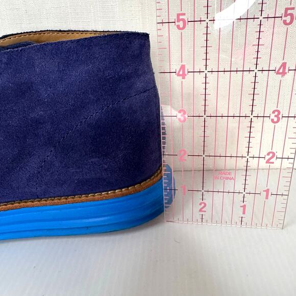 COLE HAAN Lunargrand Chukka Boots Men's 9 Blue Suede Lace Up Ankle Boot Colorful - Picture 12 of 12